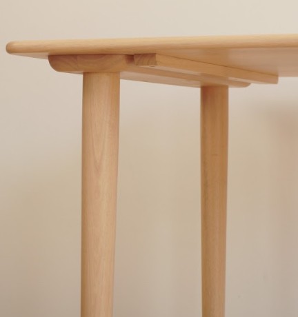 โต๊ะทานข้าวไม้ยางพาราแท้ 4 ที่นั่ง MAAI DESIGN  รุ่น HARU TABLE สีบีช_4